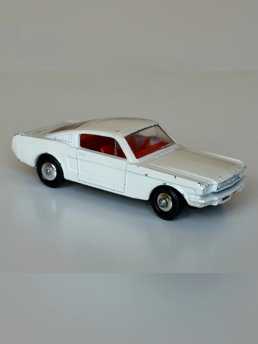 Vintage Matchbox No. 8 Ford Mustang Fastback White Lesney Made in England